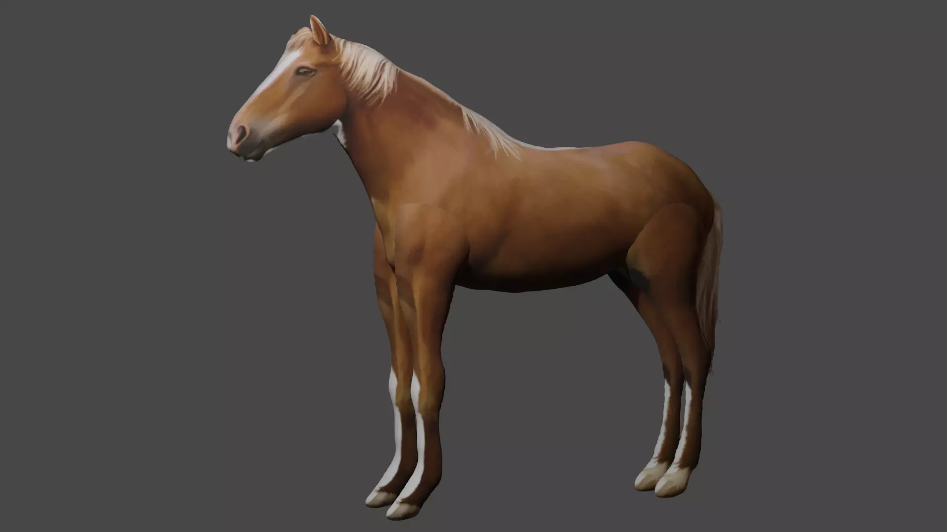 Low poly Horse Free 3D model