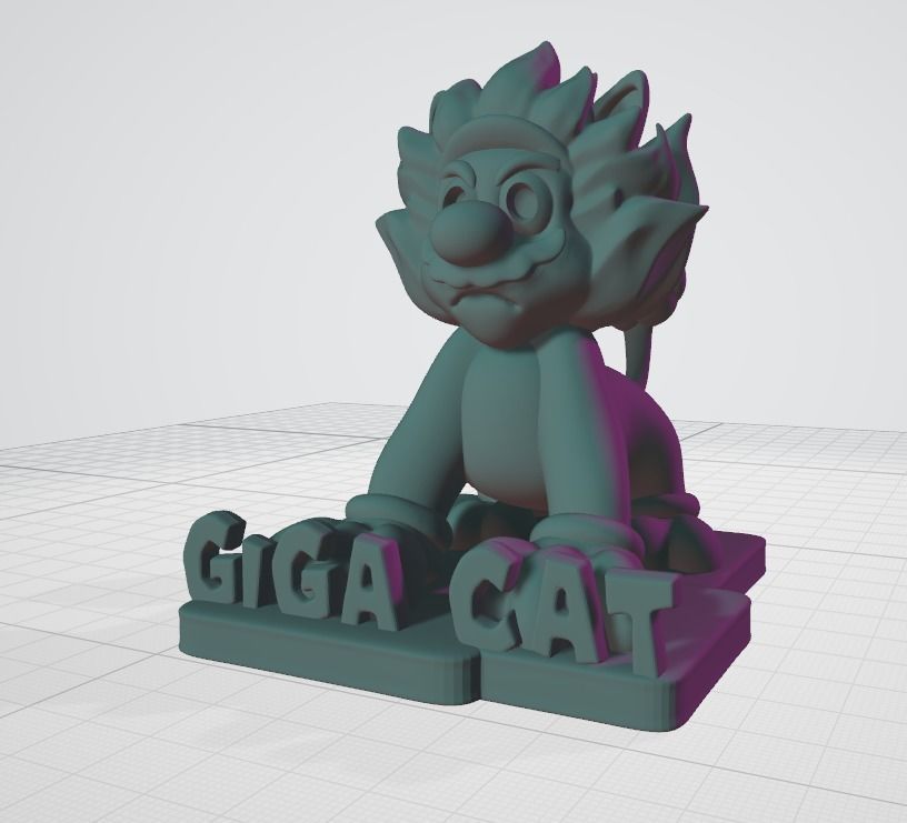 Mario Giga Cat Fan Art 3D print model_1