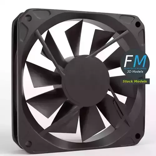 Computer fan 3D model