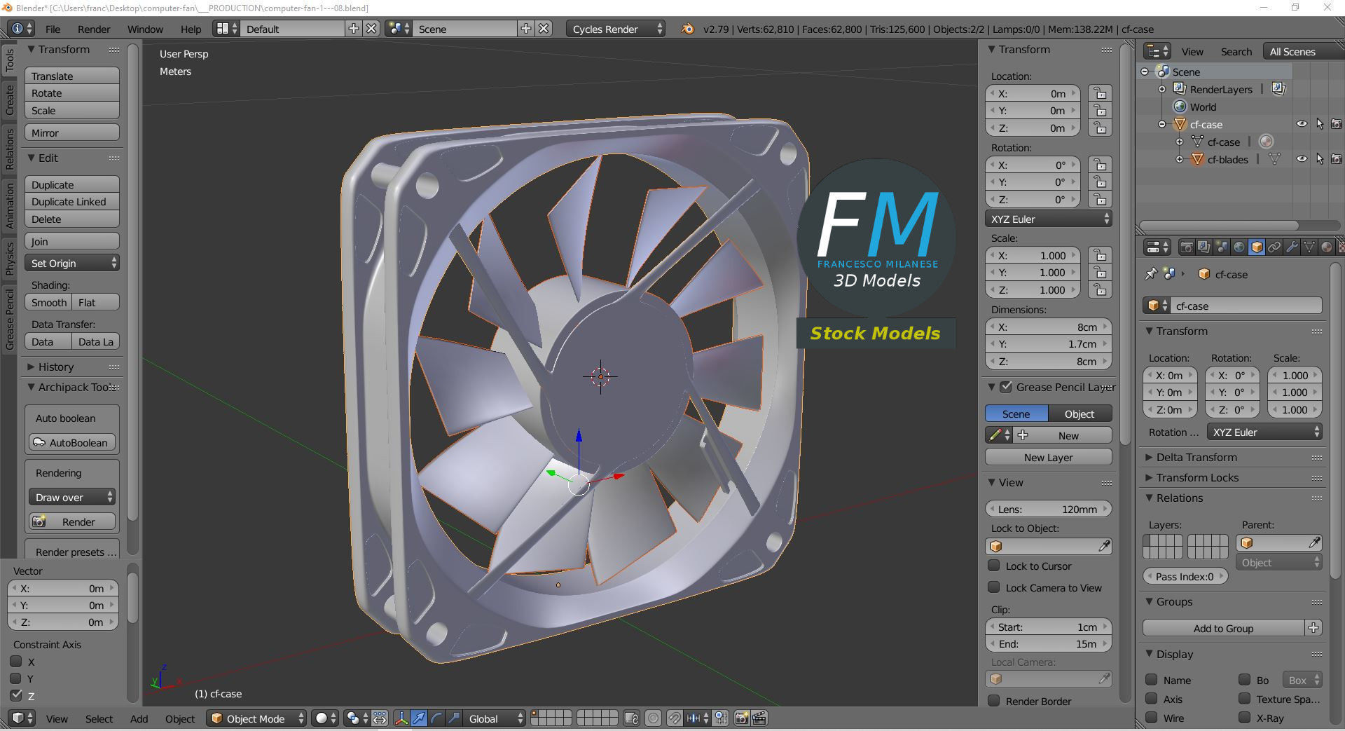 Computer fan 3D model_9
