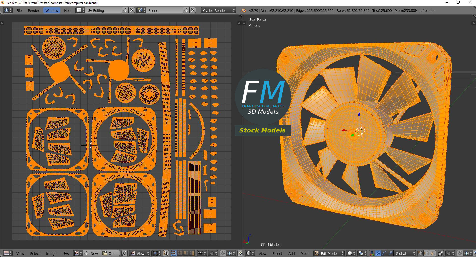 Computer fan 3D model_10