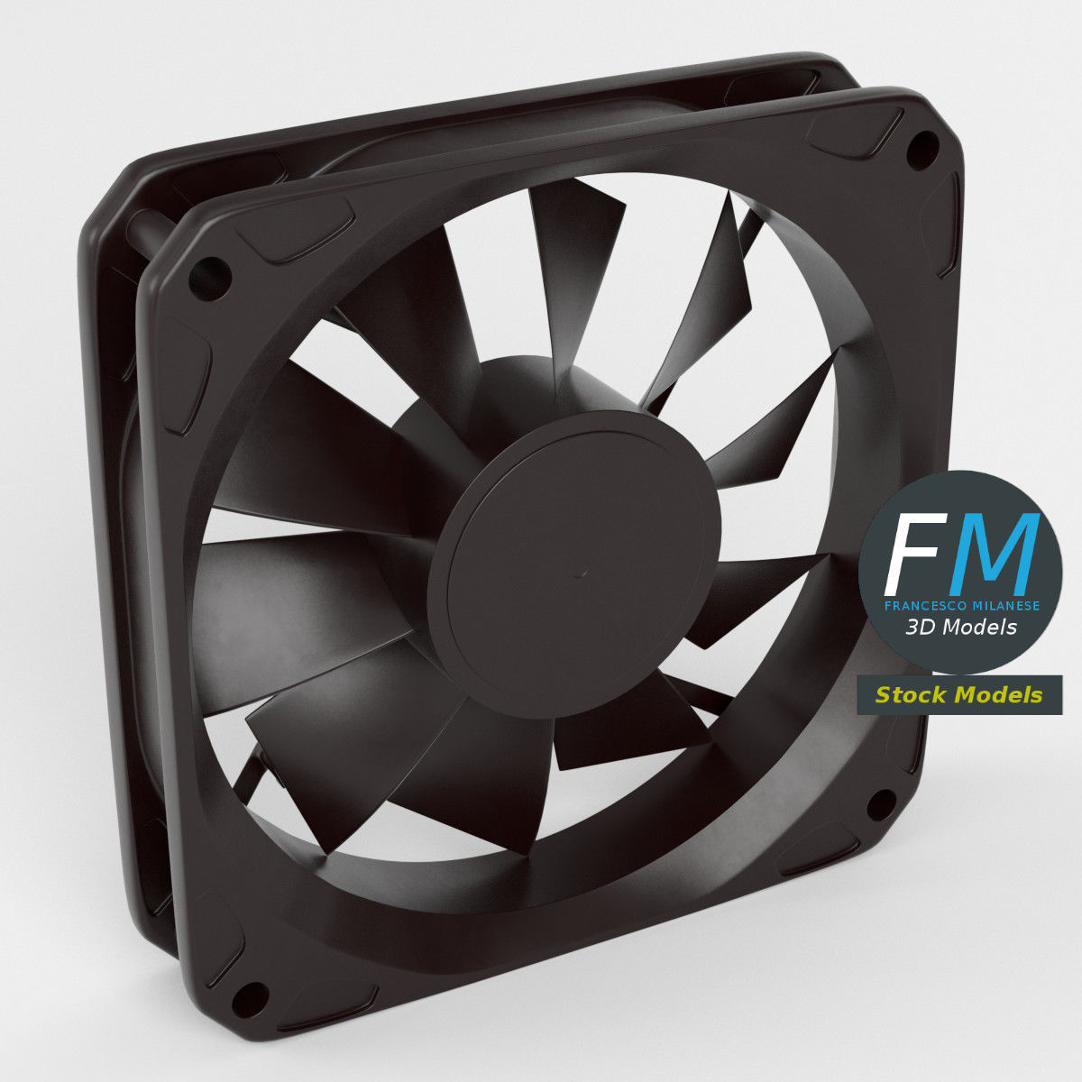 Computer fan 3D model_2
