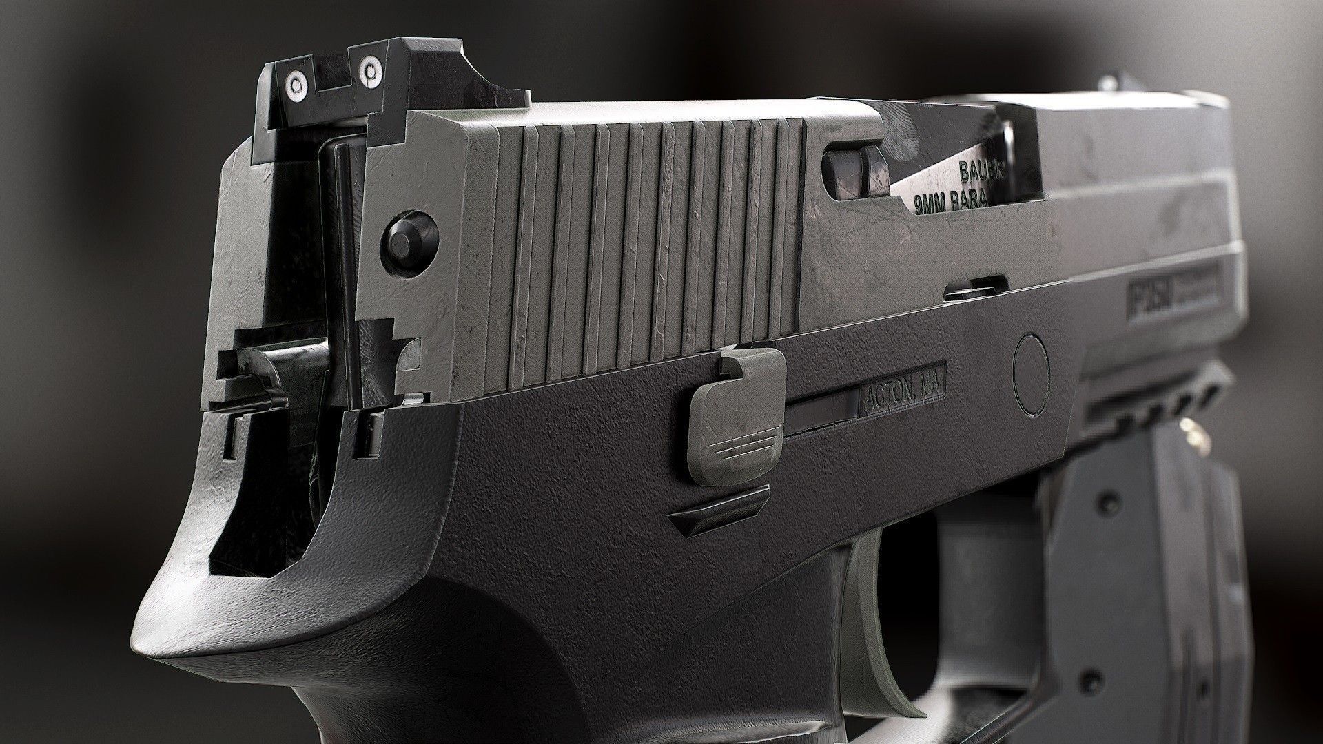 P250 - Model and Textures Low-poly 3D model_4