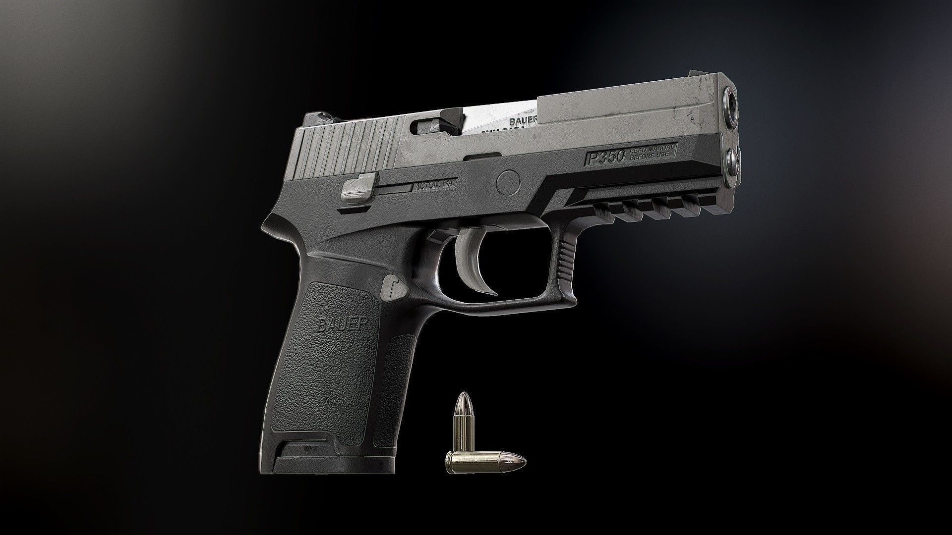 P250 - Model and Textures Low-poly 3D model_2