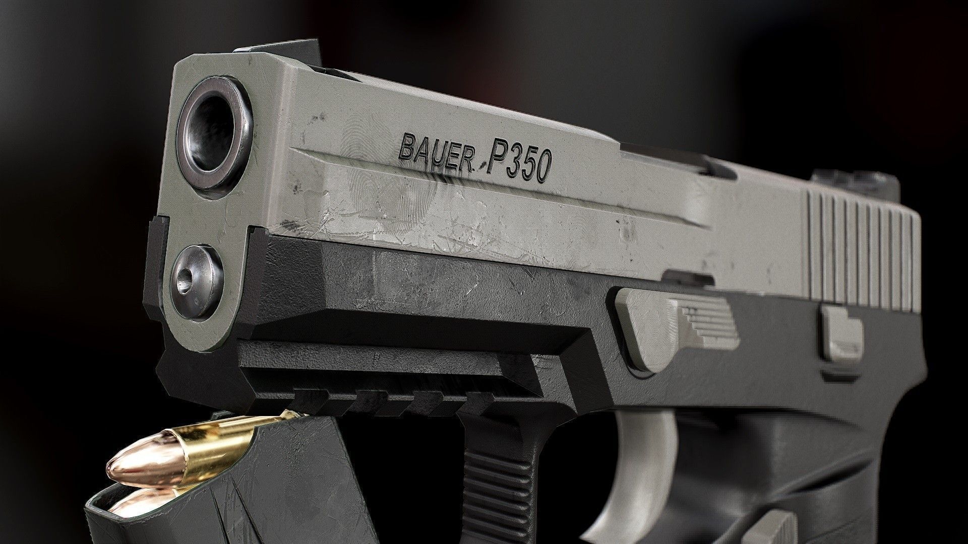 P250 - Model and Textures Low-poly 3D model_3
