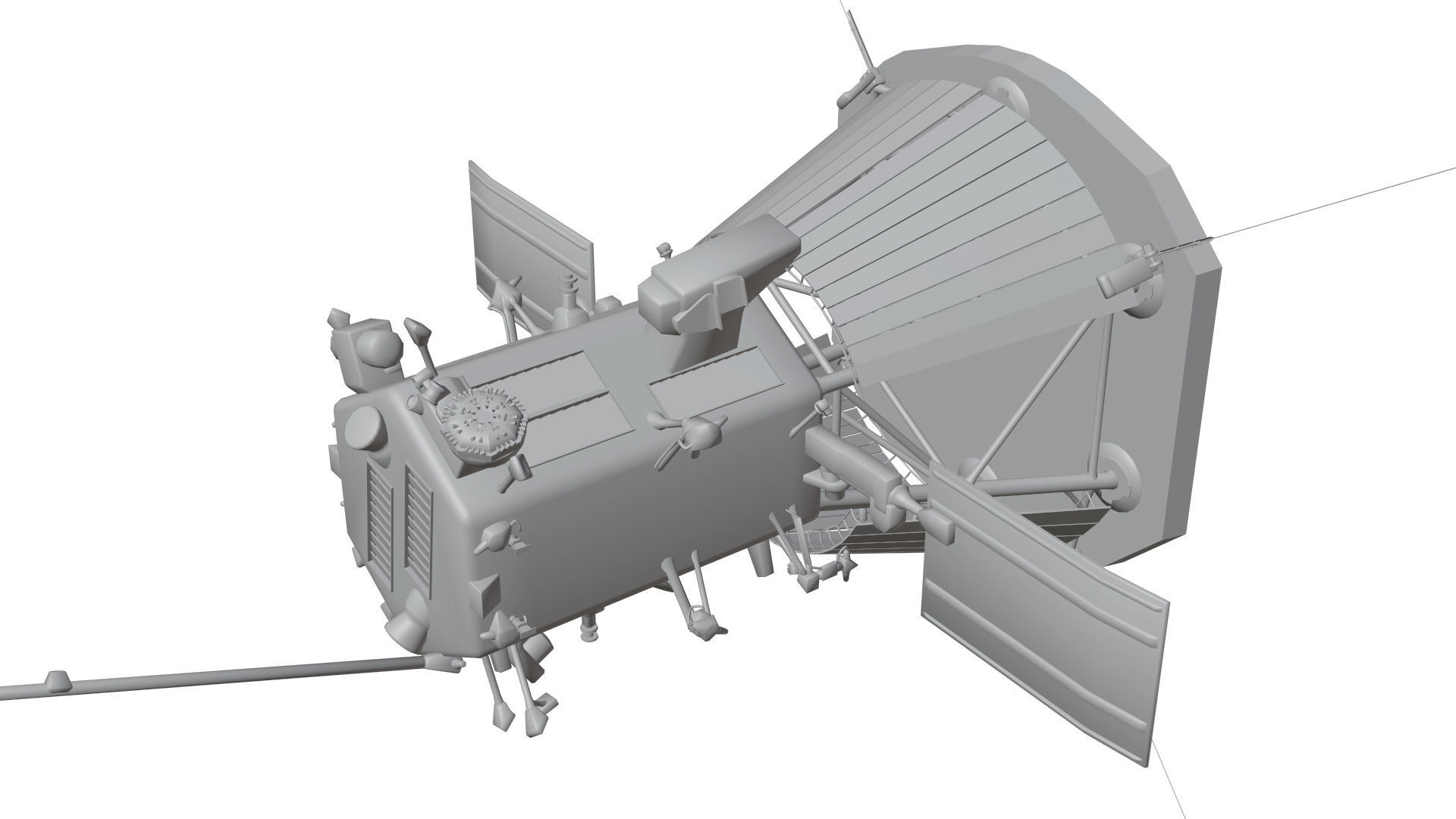 Parker-Solar-Probe spacecraft Low-poly 3D model_8