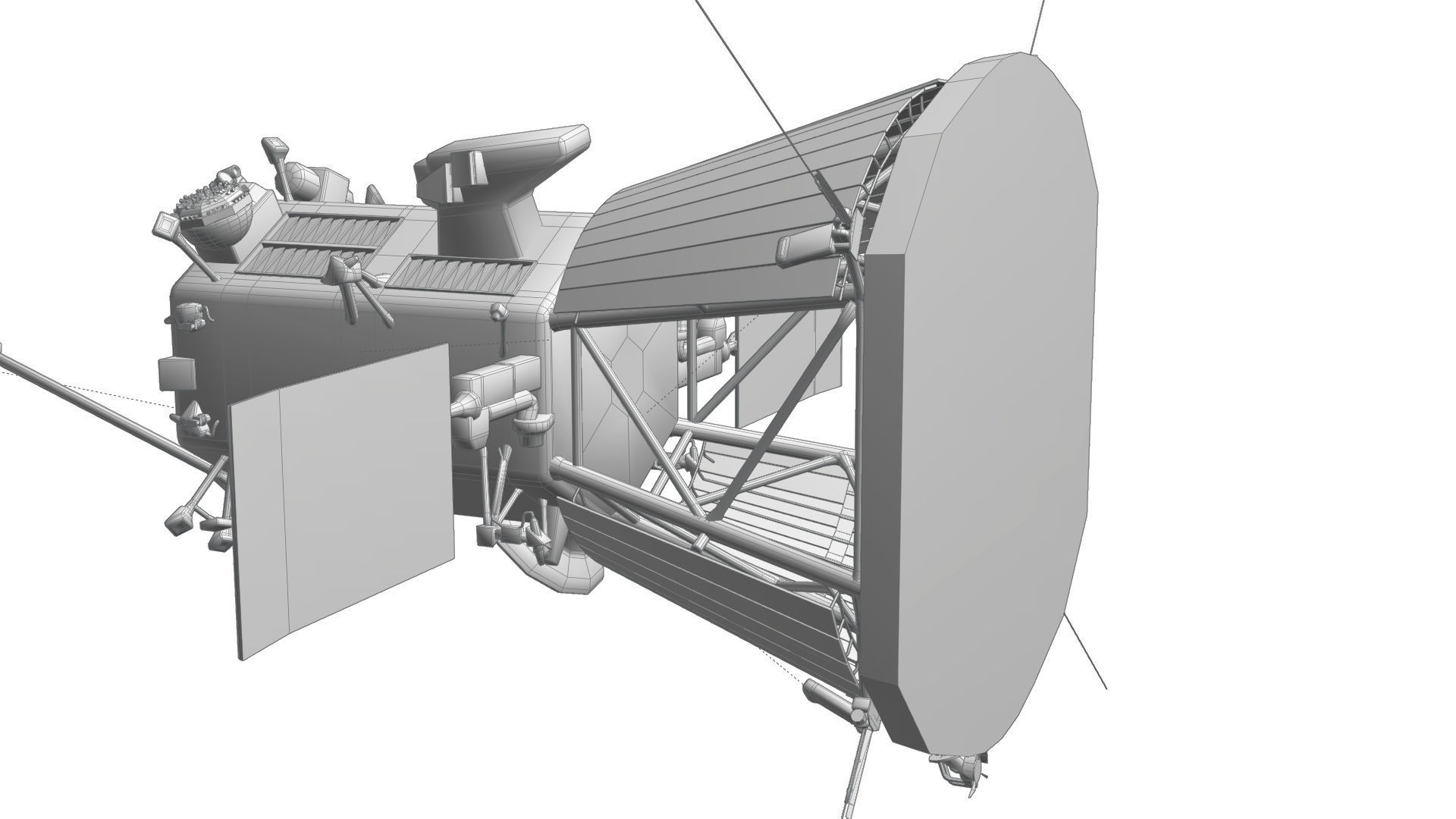 Parker-Solar-Probe spacecraft Low-poly 3D model_14
