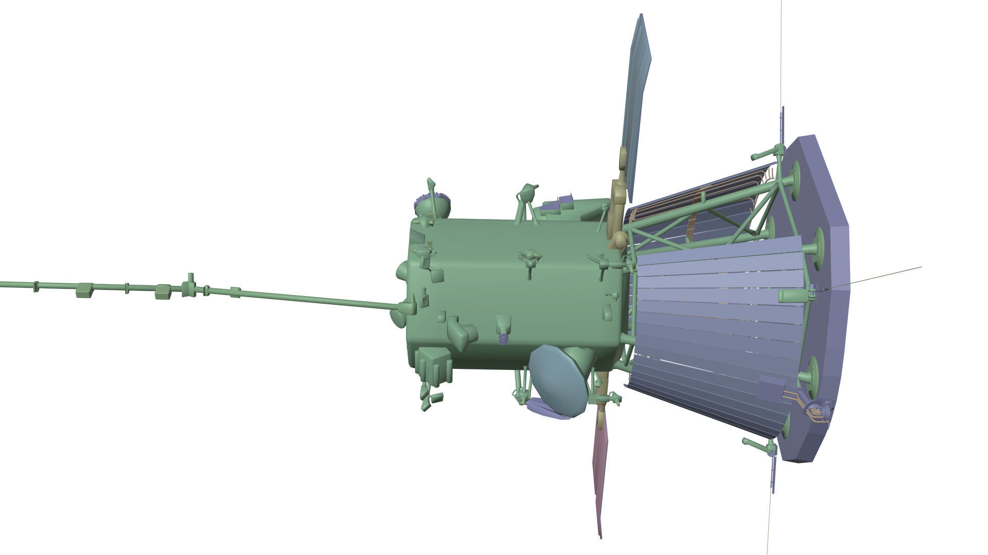 Parker-Solar-Probe spacecraft Low-poly 3D model_11