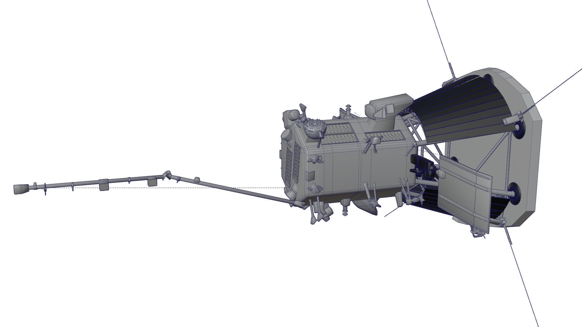 Parker-Solar-Probe spacecraft Low-poly 3D model_12