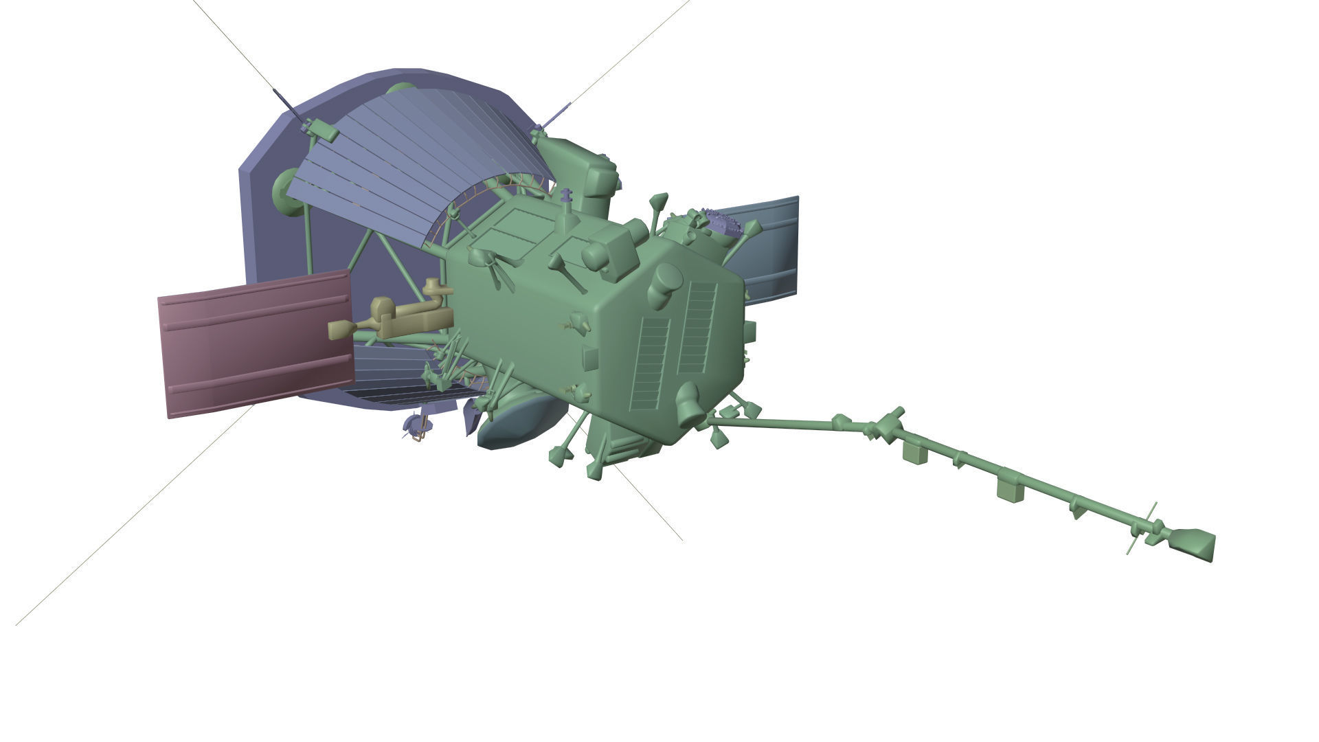 Parker-Solar-Probe spacecraft Low-poly 3D model_10