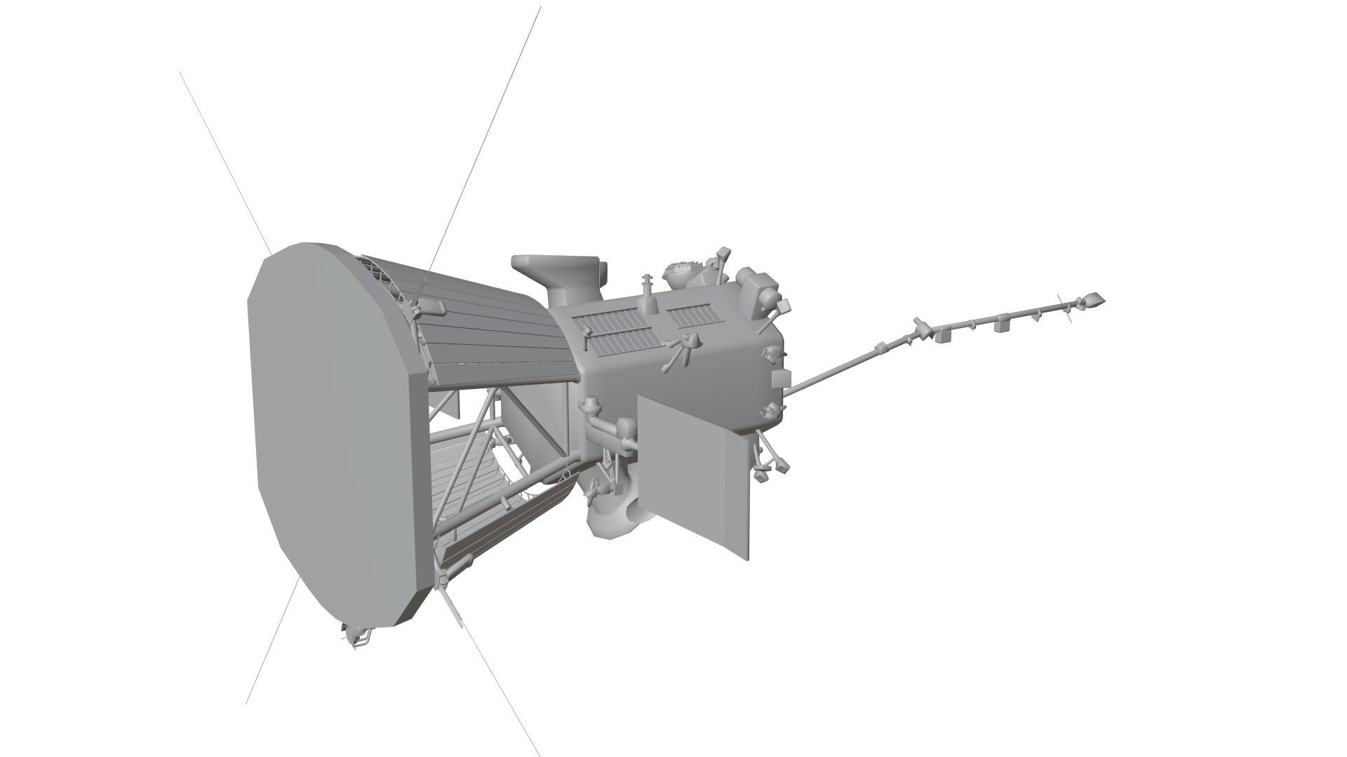 Parker-Solar-Probe spacecraft Low-poly 3D model_15