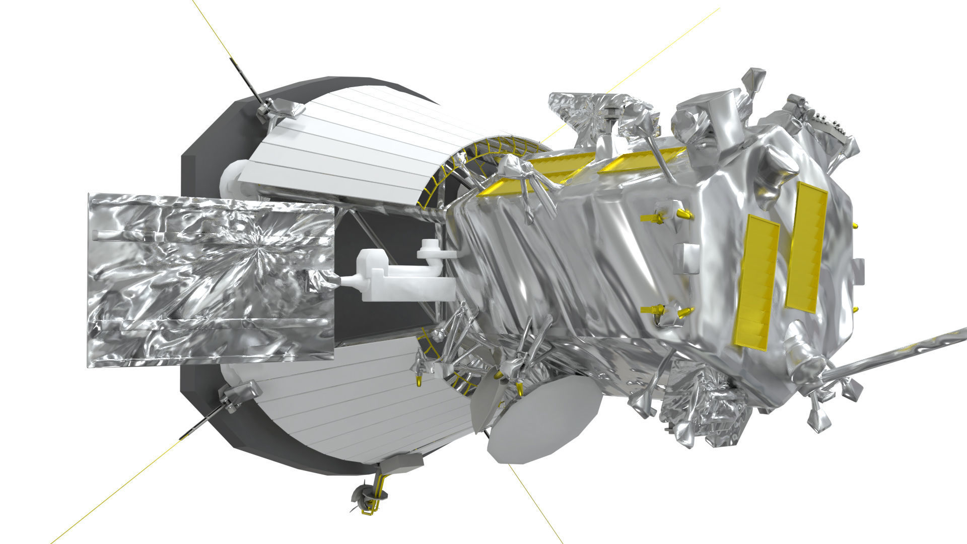 Parker-Solar-Probe spacecraft Low-poly 3D model_4