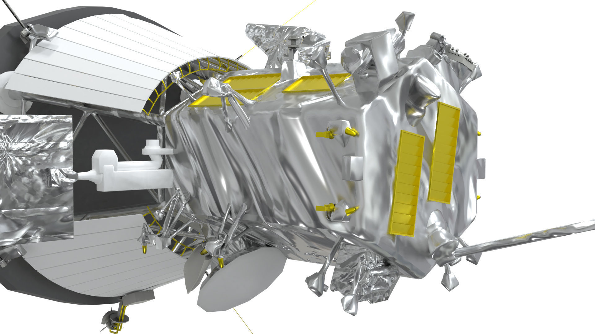 Parker-Solar-Probe spacecraft Low-poly 3D model_1