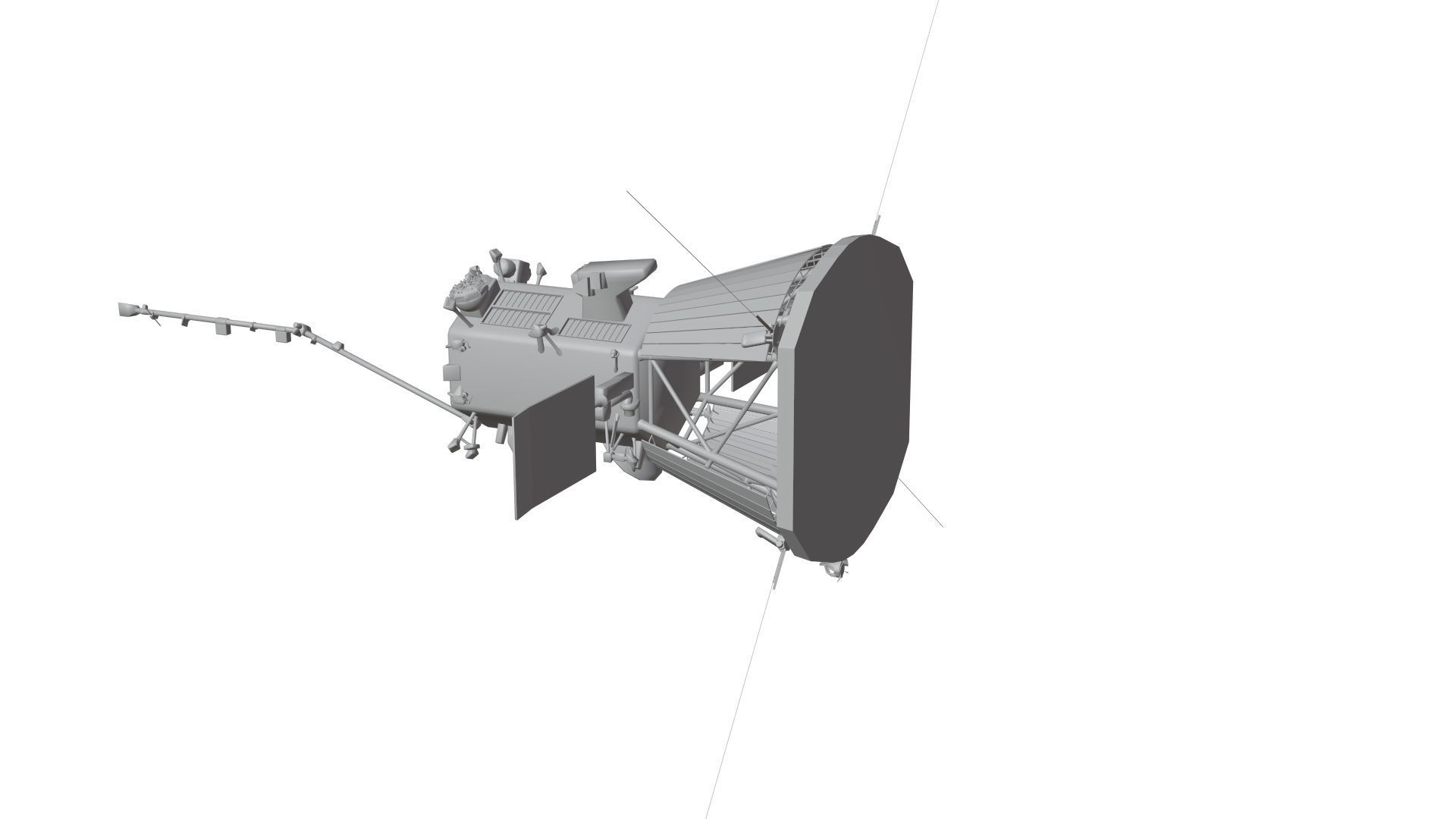 Parker-Solar-Probe spacecraft Low-poly 3D model_9