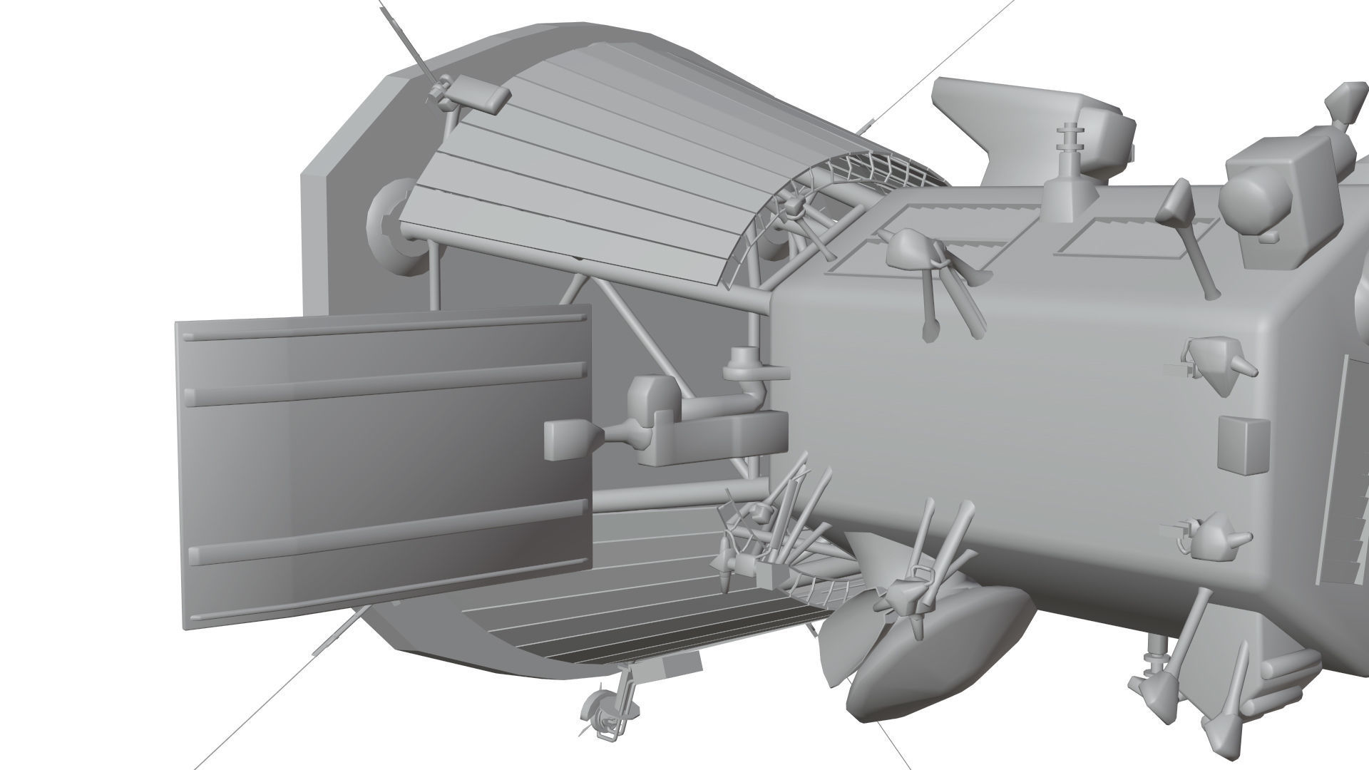 Parker-Solar-Probe spacecraft Low-poly 3D model_16