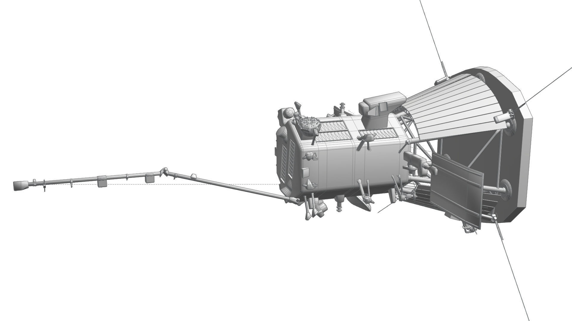 Parker-Solar-Probe spacecraft Low-poly 3D model_13