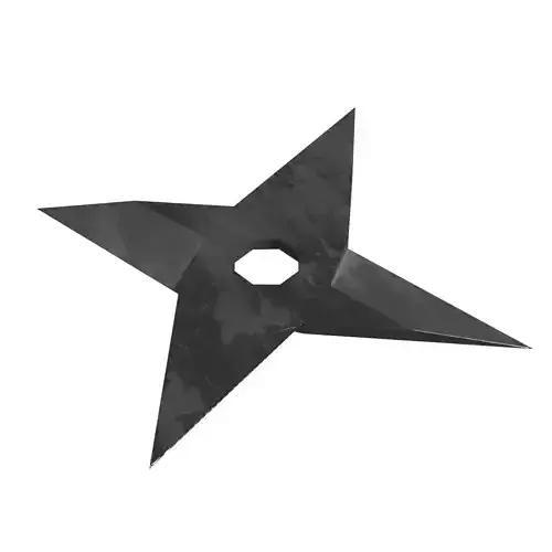 Shuriken 3 models Rigged and Animated Low-poly 3D model