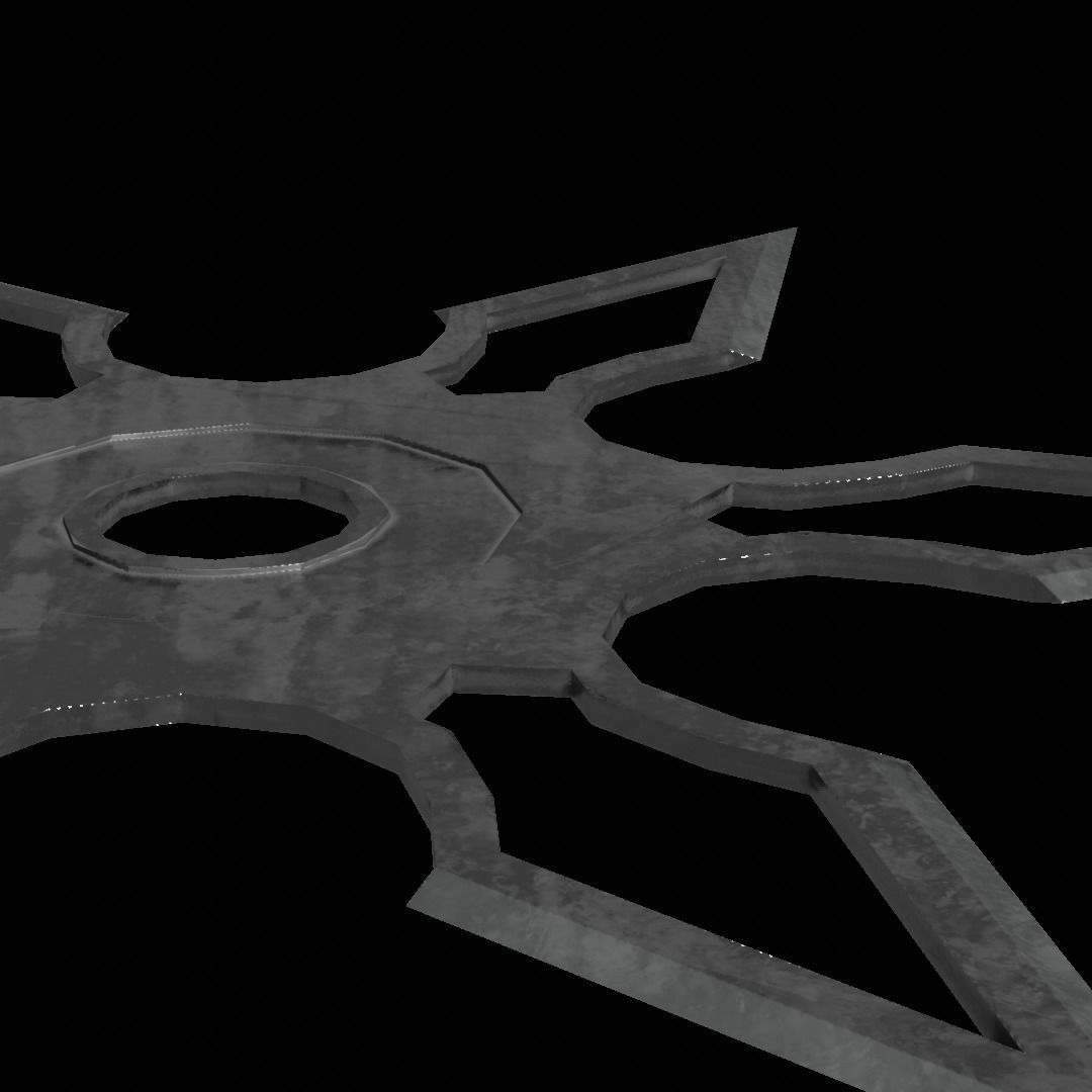 Shuriken 3 models Rigged and Animated Low-poly 3D model_6