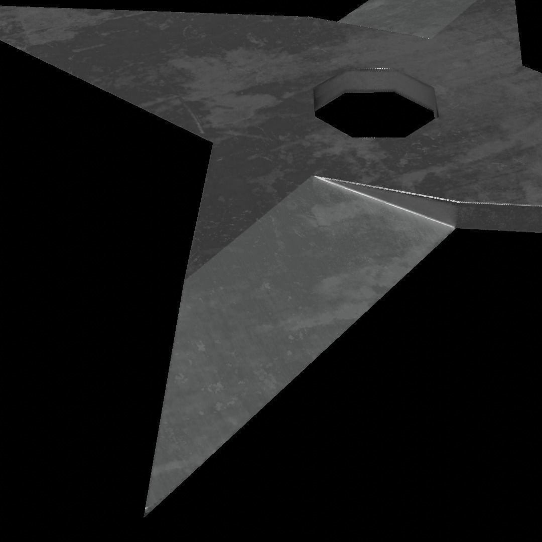 Shuriken 3 models Rigged and Animated Low-poly 3D model_14