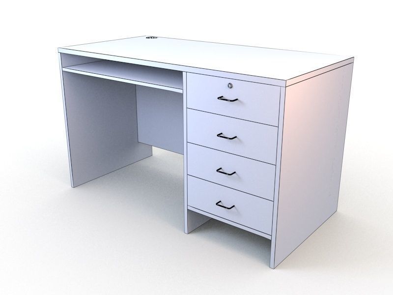 Desk mdf 3D model_5