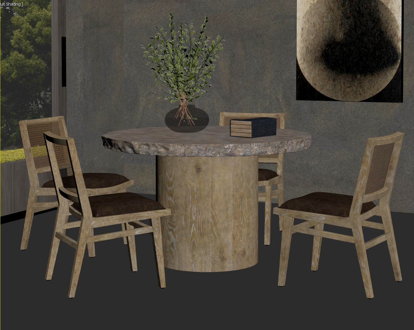 Rustic Dining Room Interior  ID298 3D model_3