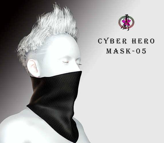 Cyber Hero - Mask05 Low-poly 3D model