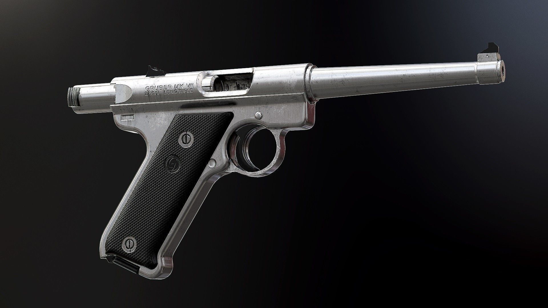 Ruger Mk3 - Model and Textures Low-poly 3D model_1