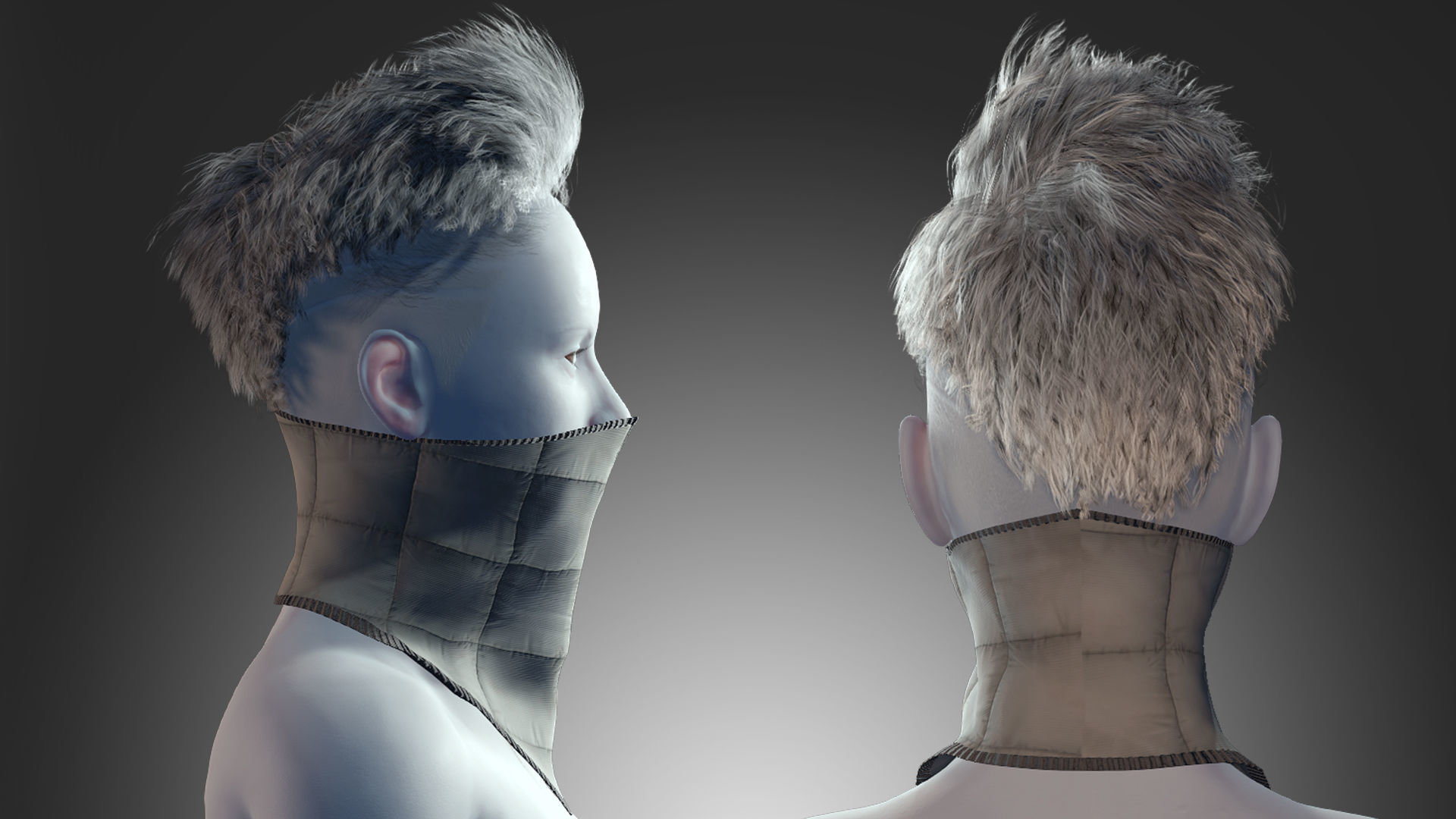 Cyber Hero - Mask06 Low-poly 3D model_3