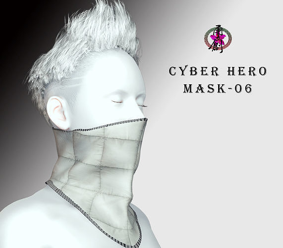 Cyber Hero - Mask06 Low-poly 3D model