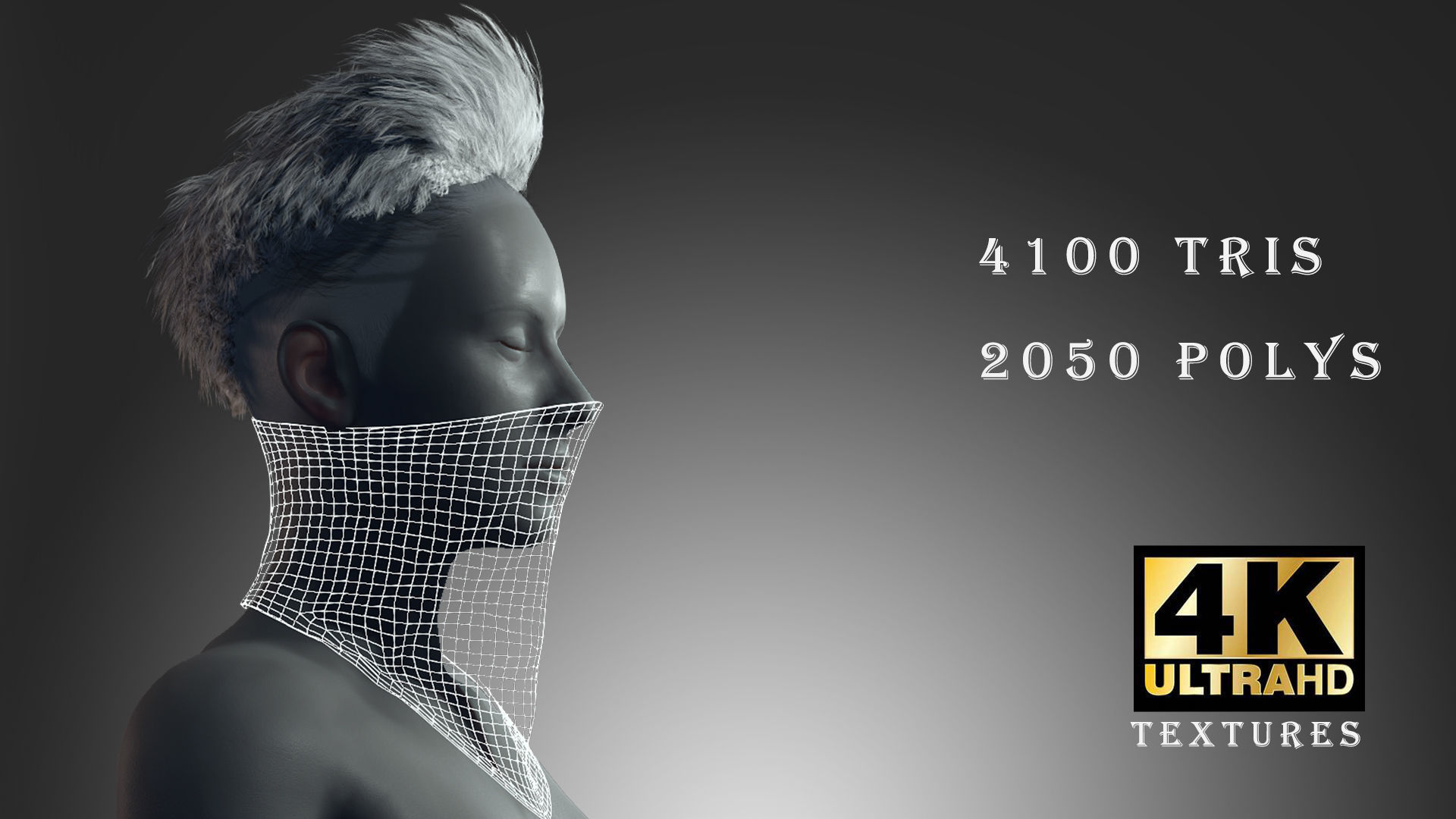 Cyber Hero - Mask06 Low-poly 3D model_4