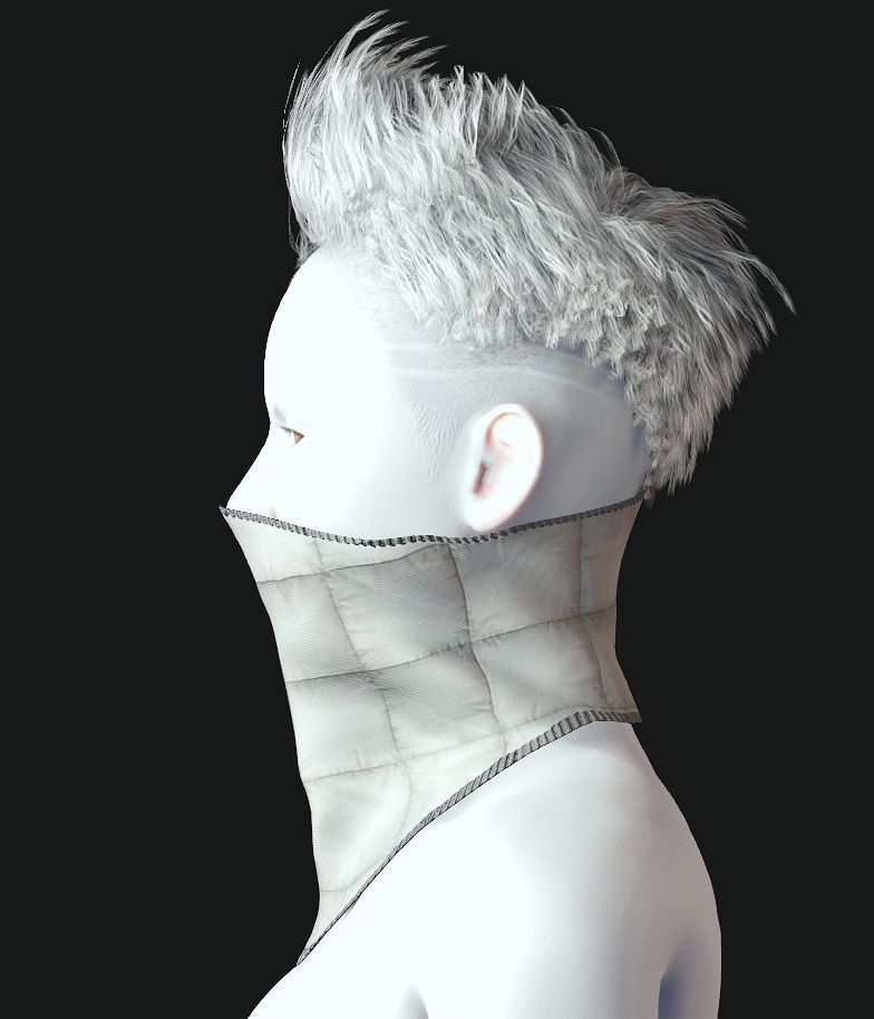 Cyber Hero - Mask06 Low-poly 3D model_7