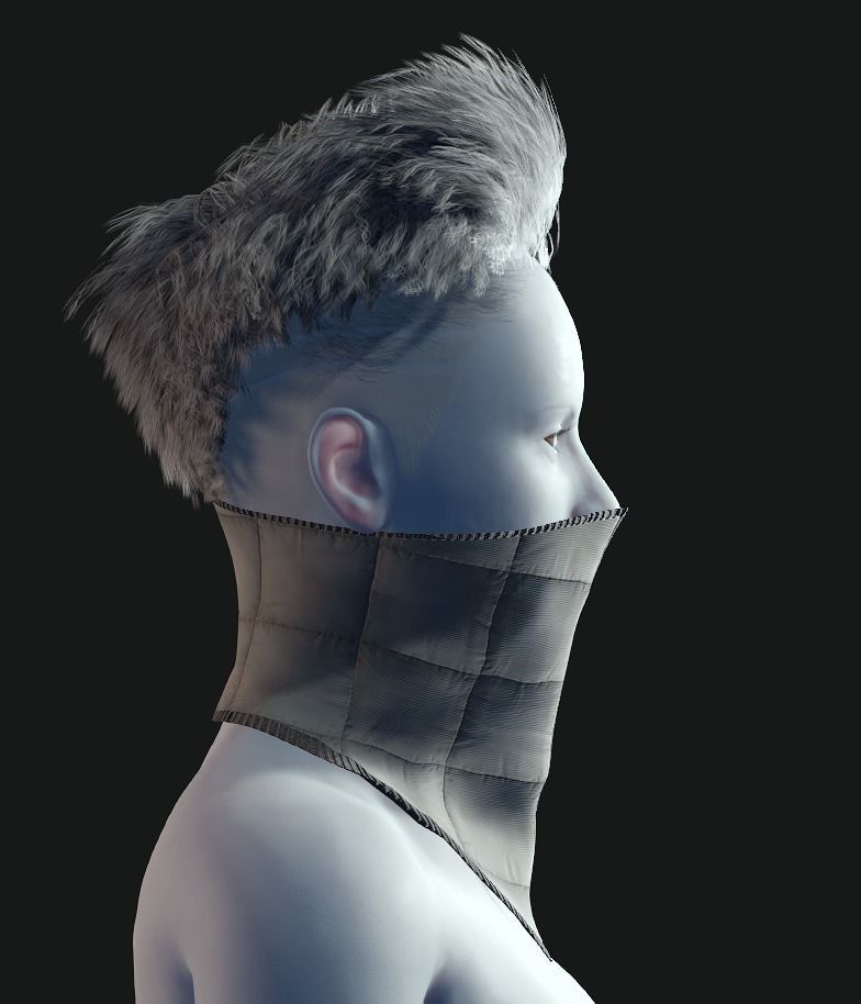 Cyber Hero - Mask06 Low-poly 3D model_9