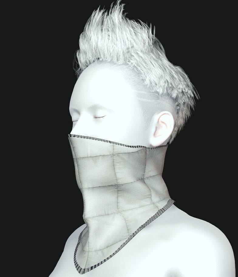 Cyber Hero - Mask06 Low-poly 3D model_6