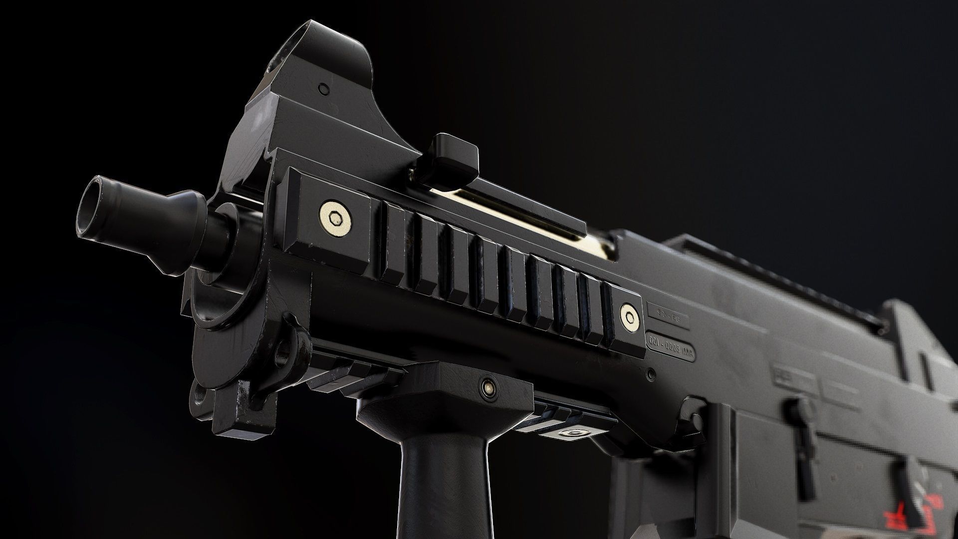 UMP - Model and Textures Low-poly 3D model_4