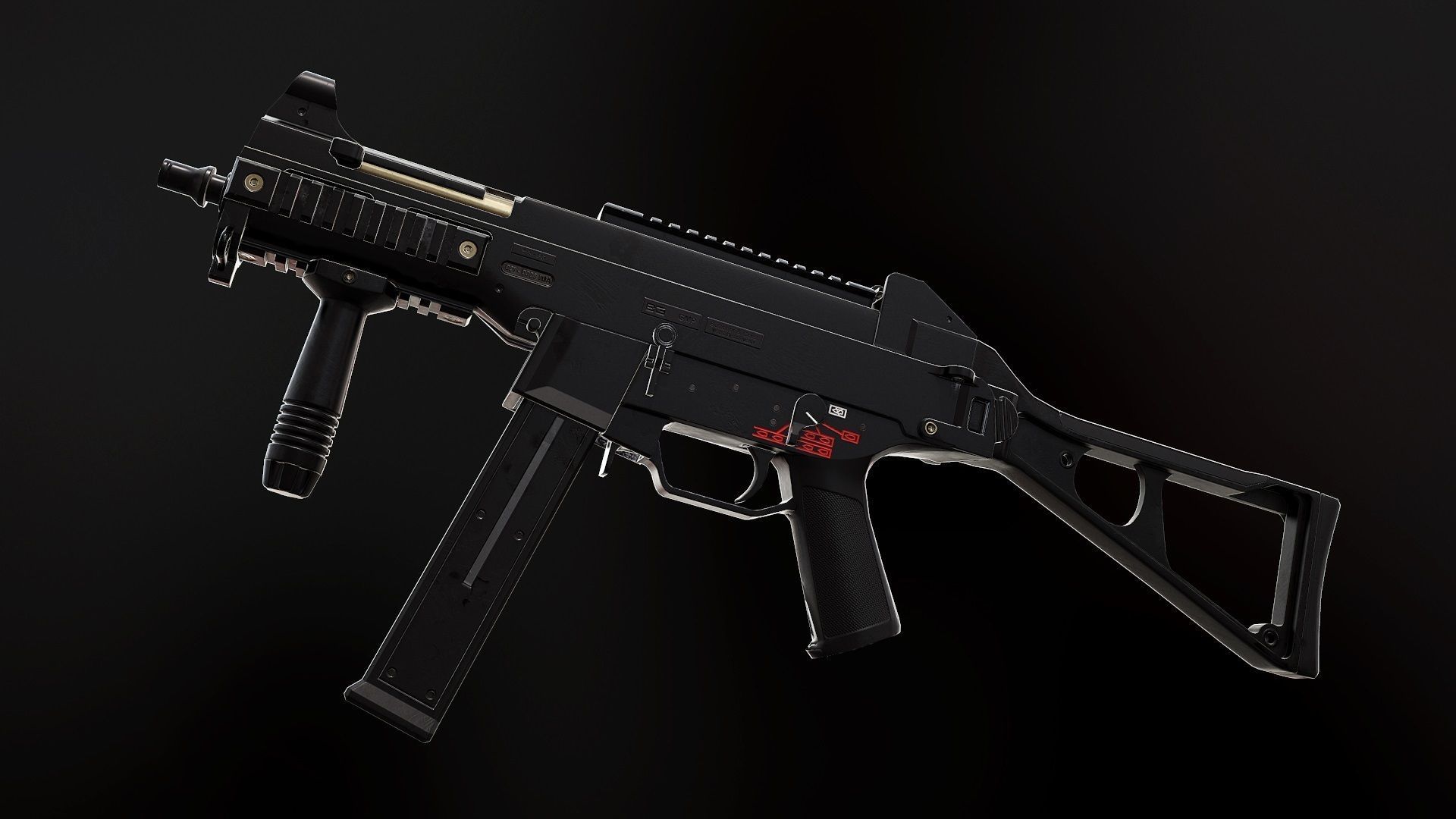 UMP - Model and Textures Low-poly 3D model_3