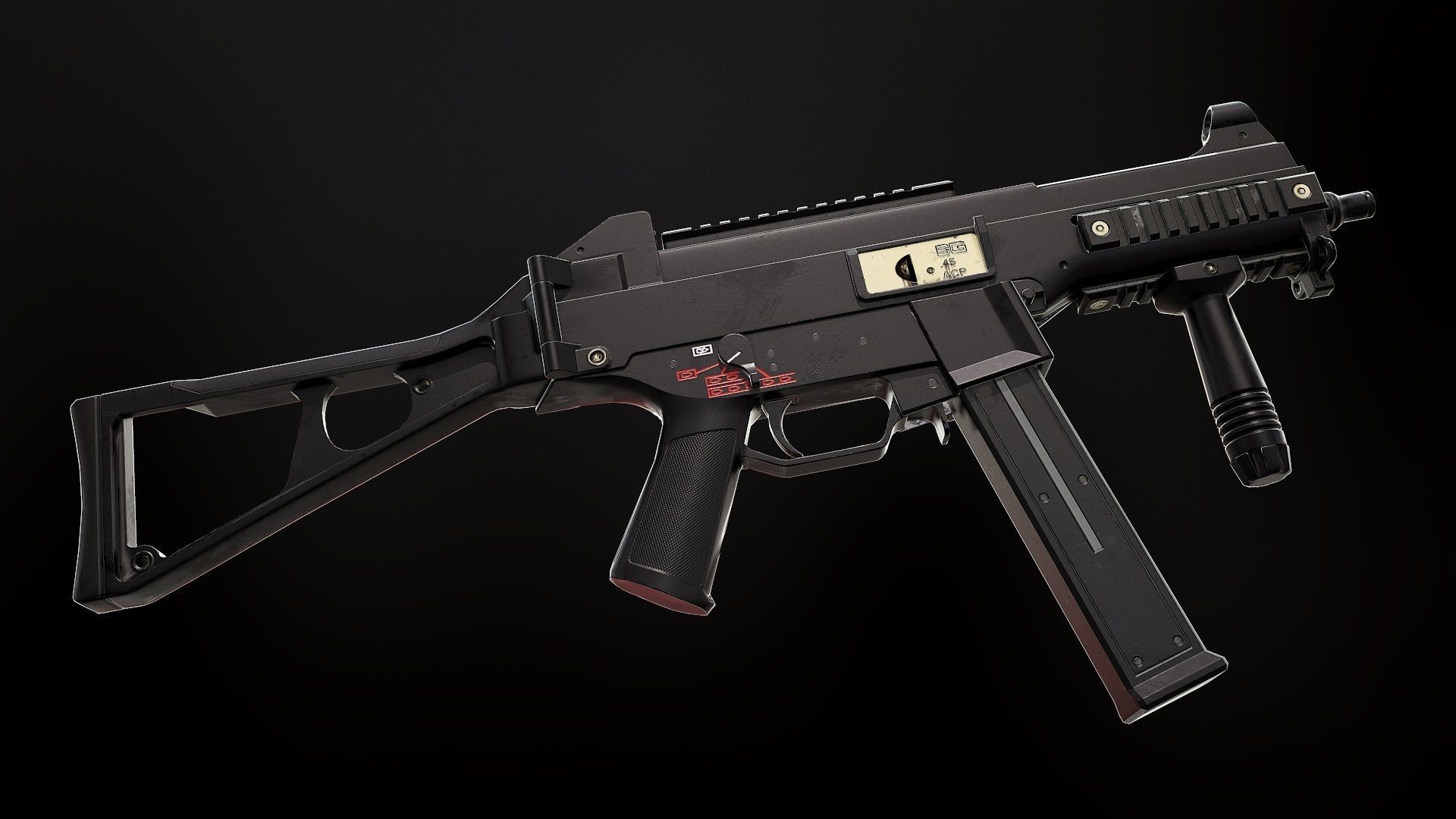 UMP - Model and Textures Low-poly 3D model_1