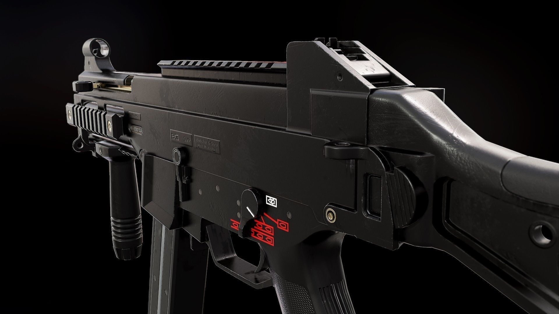 UMP - Model and Textures Low-poly 3D model_2