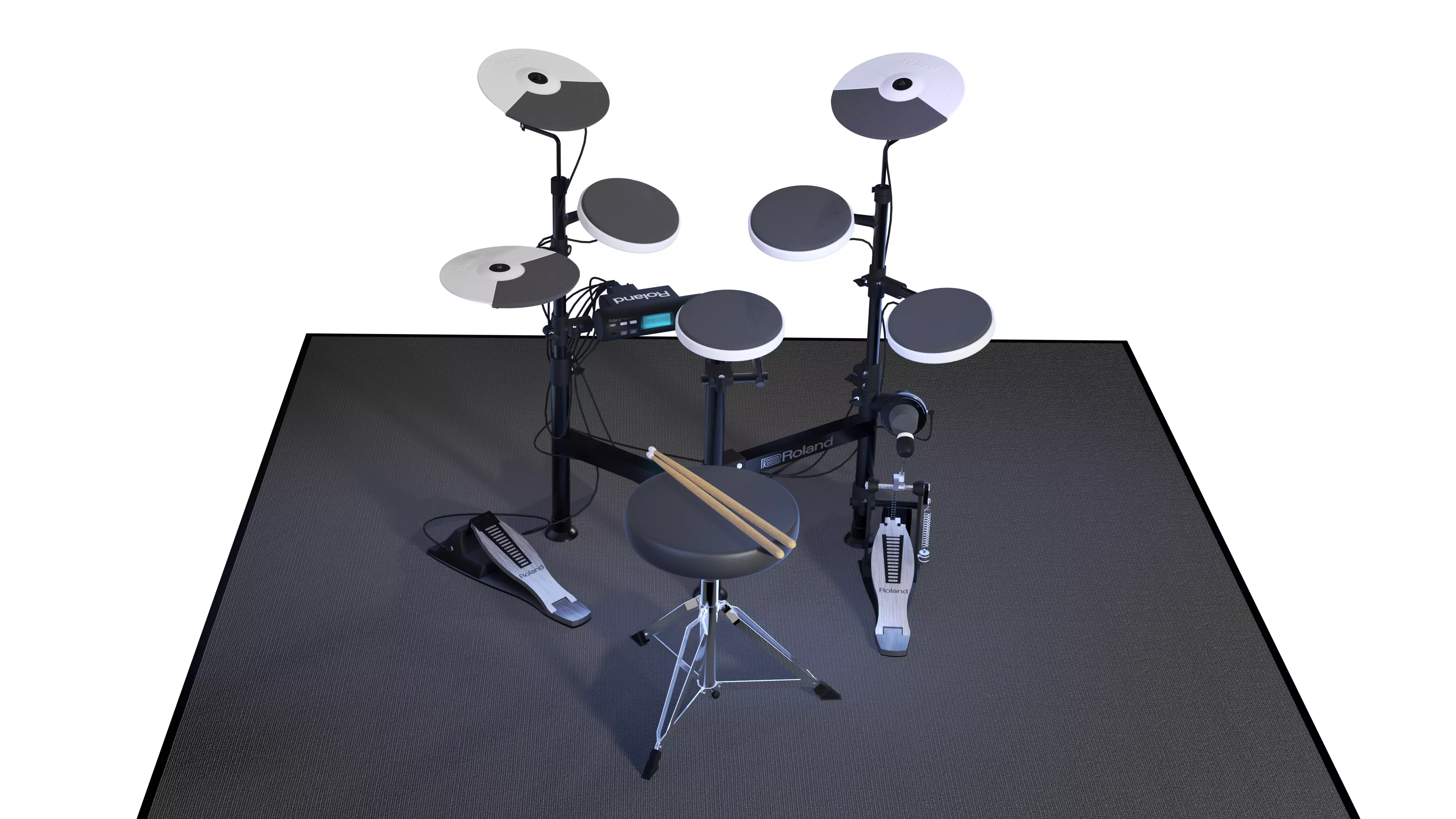 Roland V drums TD4 KP Compact Electronic Drums kit model 3D model