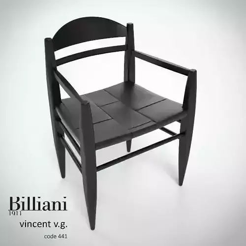 Billiani Vincent VG armchair black 3D model