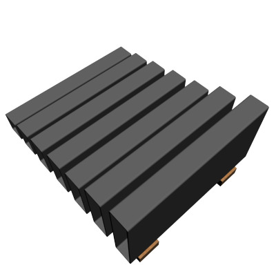 3 16in Wall x3in Rectangle Tube 3D model_2