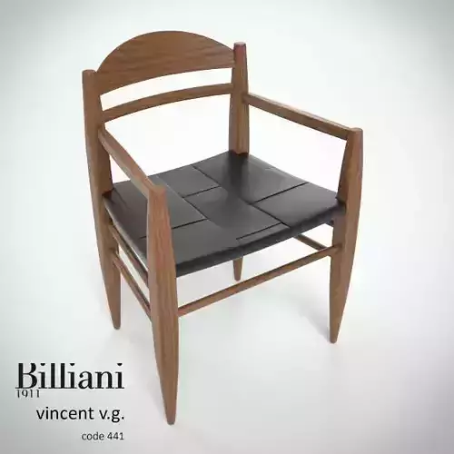 Billiani Vincent VG armchair teak 3D model