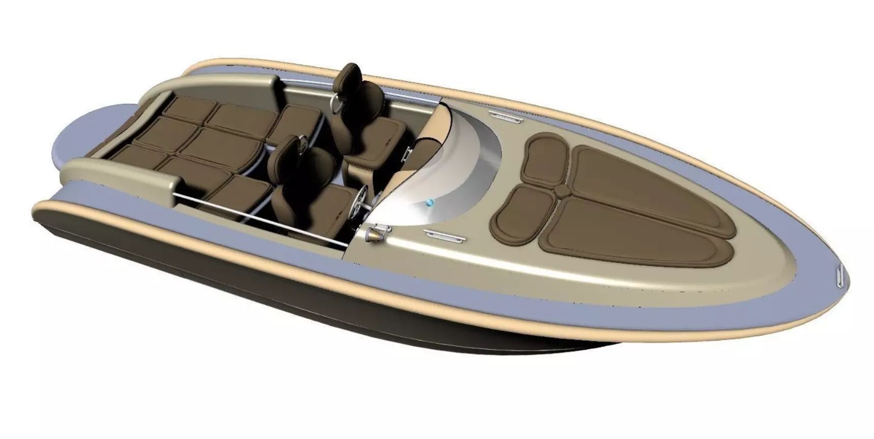 Motorboat Runabout 87m 3D model 3D model