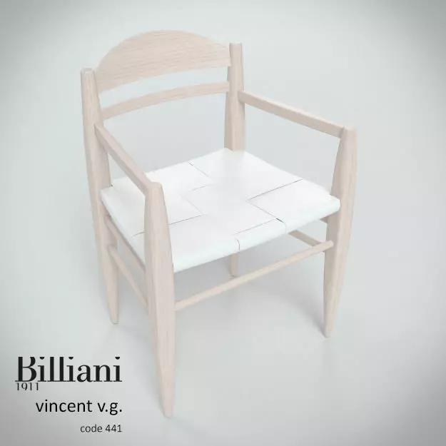 Billiani Vincent VG armchair white 3D model_0