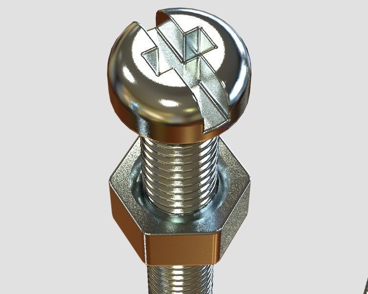 M3 Screws and Nuts Set 3D print model_2