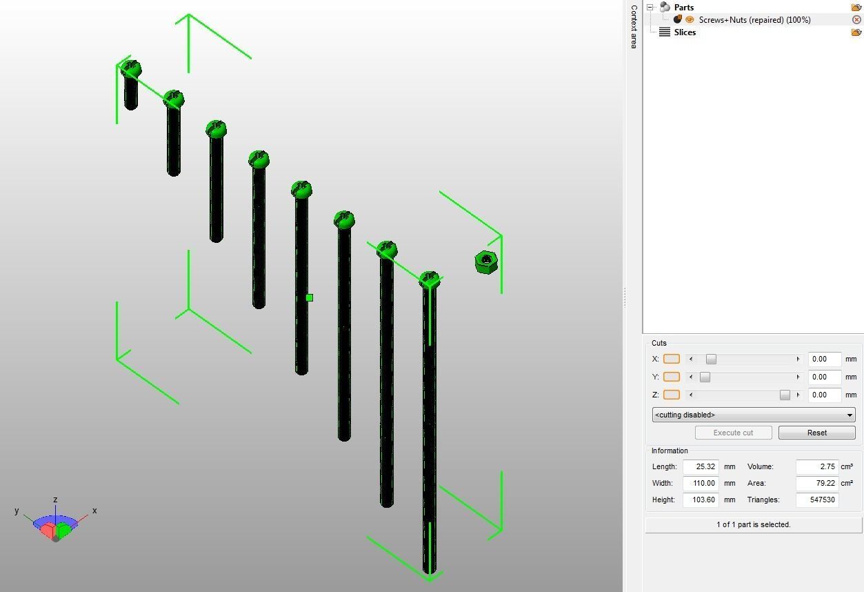 M3 Screws and Nuts Set 3D print model_4