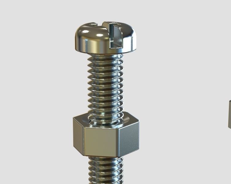 M3 Screws and Nuts Set 3D print model_24