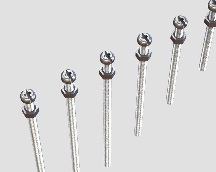 M3 Screws and Nuts Set 3D print model_20