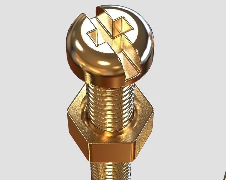 M3 Screws and Nuts Set 3D print model_22