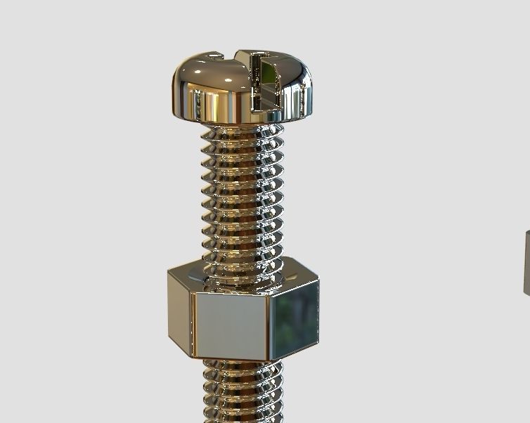 M3 Screws and Nuts Set 3D print model_25