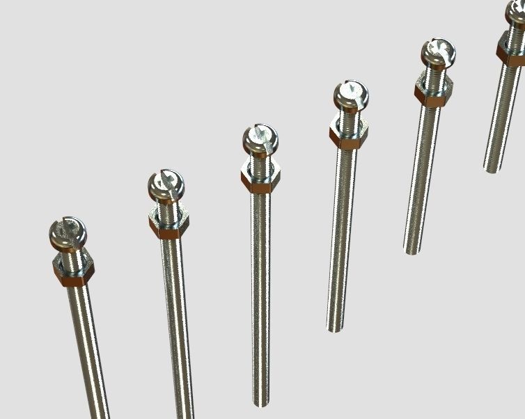 M3 Screws and Nuts Set 3D print model_18